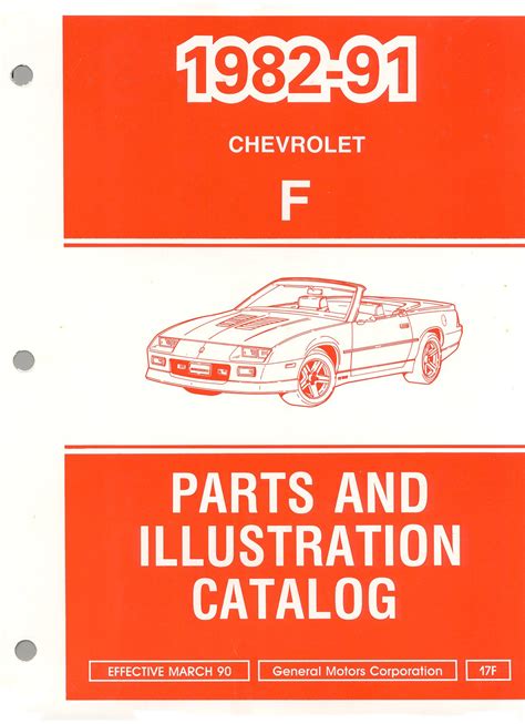 third generation Camaro parts catalog